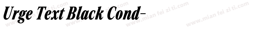 Urge Text Black Cond字体转换